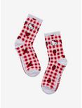 Sanrio Hello Kitty and Friends Apple Gingham Crew Socks - BoxLunch Exclusive , , hi-res