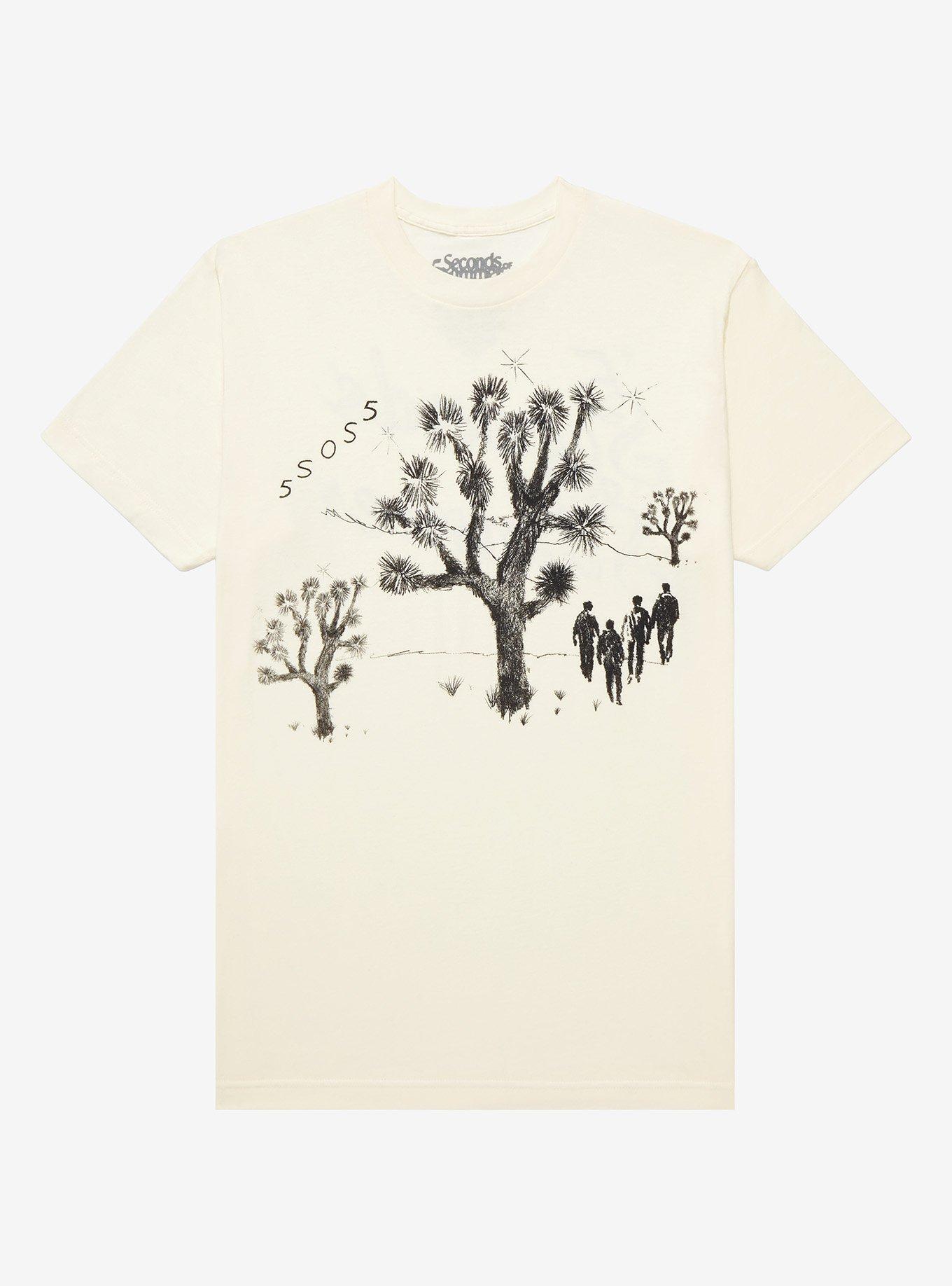 5 Seconds Of Summer Joshua Tree Boyfriend Fit Girls T-Shirt, CREAM, hi-res