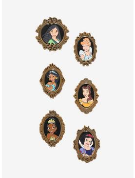 Disney Princess Gold Portrait Blind Box Enamel Pin, , hi-res