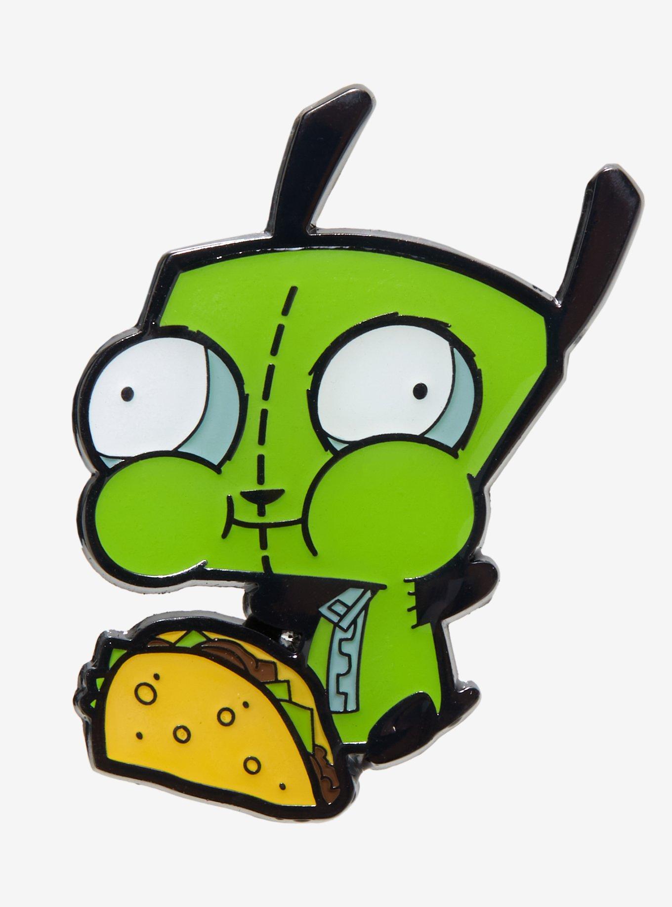 Invader Zim Gir With Taco Enamel Pin Hot Topic 