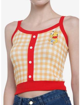 Plus Size Disney Winnie The Pooh Gingham Girls Sweater Tank Top, , hi-res