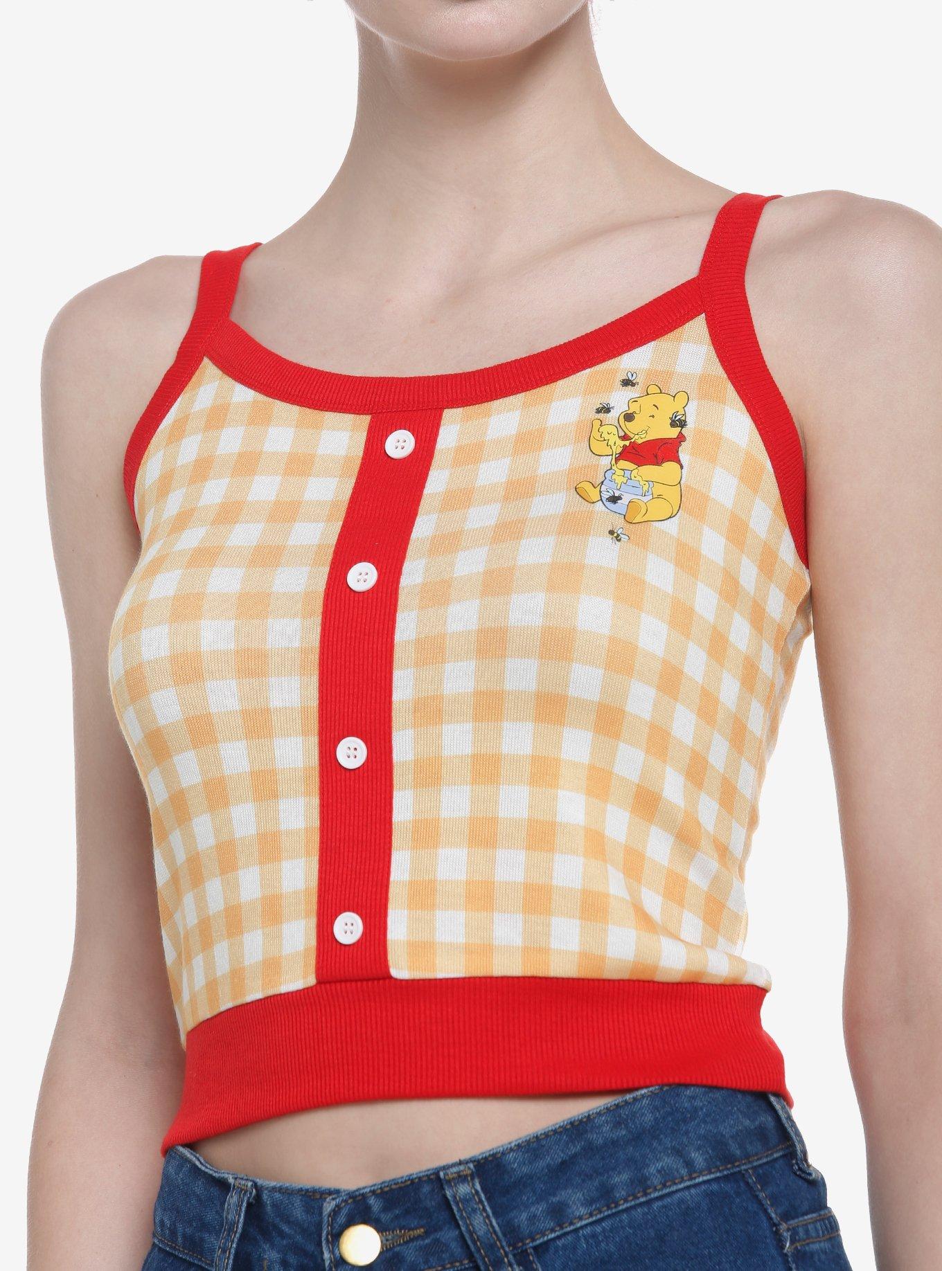 Hot Topic Disney Winnie The Pooh Gingham Girls Sweater Tank Top