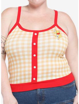 Disney Winnie The Pooh Gingham Girls Sweater Tank Top Plus Size, , hi-res