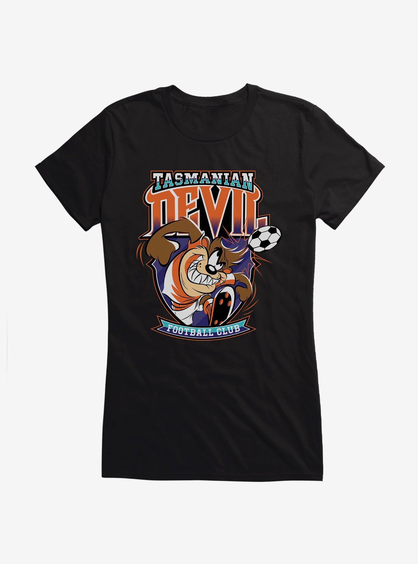 Looney Tunes Tasmanian Devil Football Girls T-Shirt