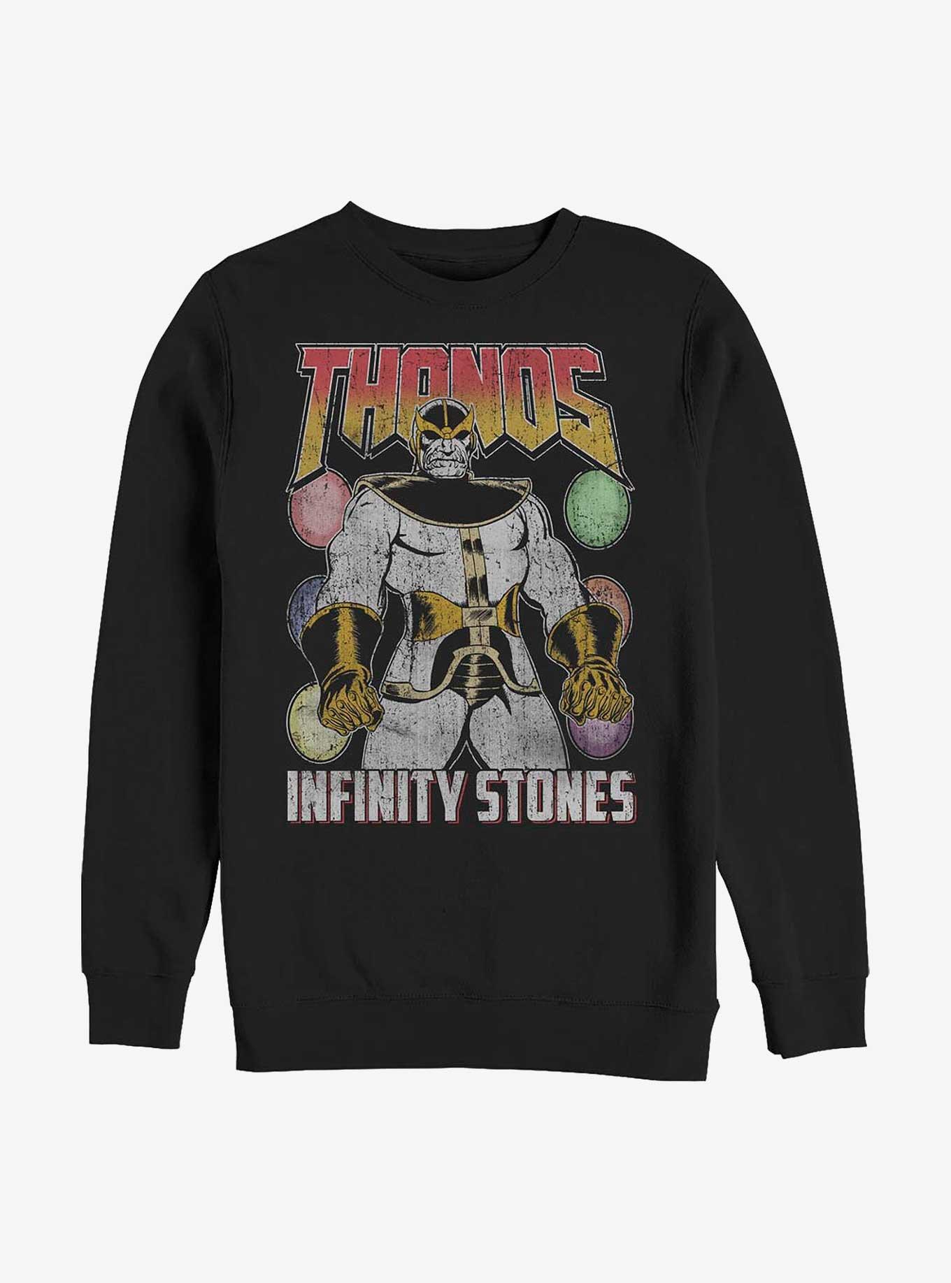 Marvel The Avengers Thanos Infinity Stones Sweatshirt, BLACK, hi-res