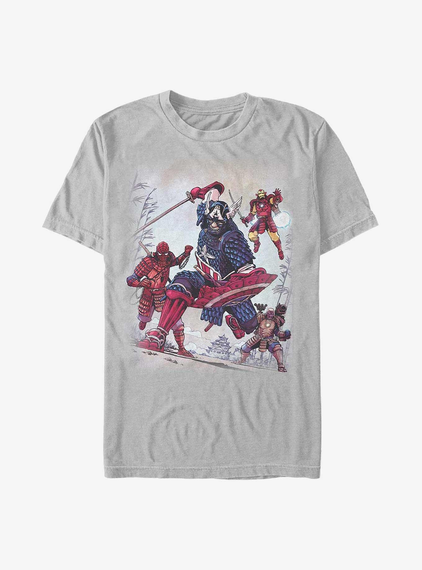 Marvel Captain America Samurai Warriors T-Shirt, SILVER, hi-res