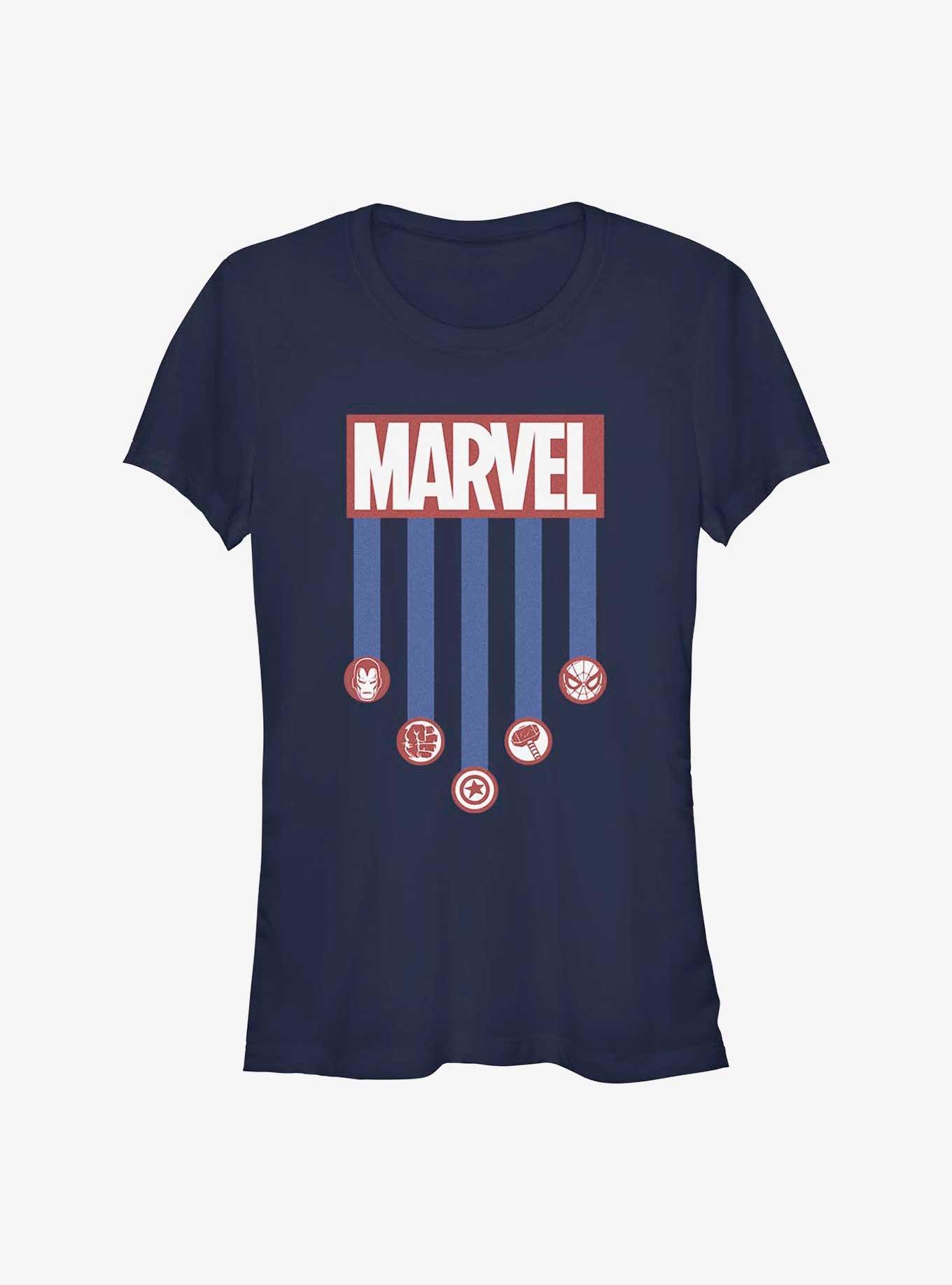 Marvel Americana Stripes Girls T-Shirt, , hi-res