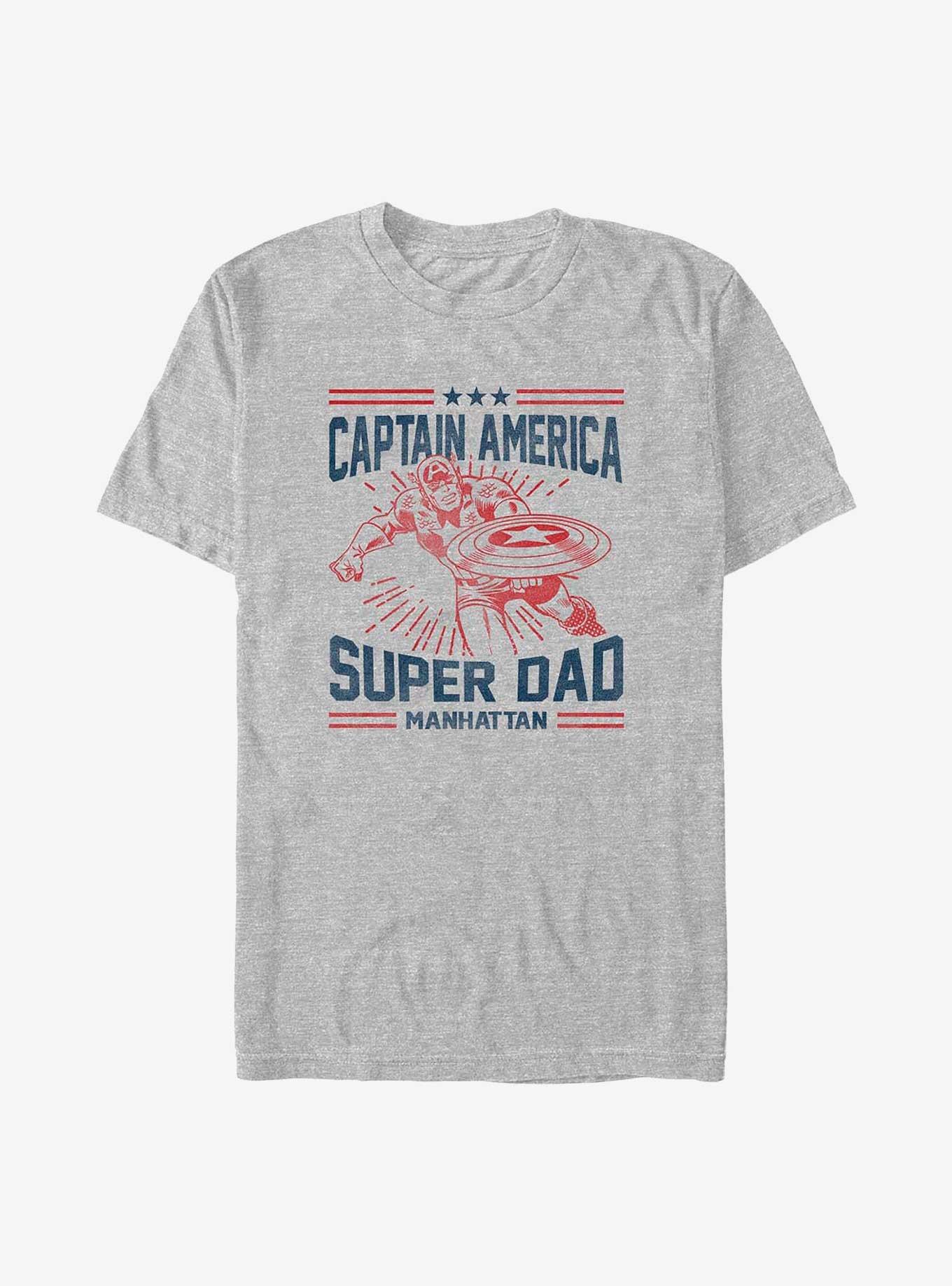 Marvel Captain America Super Dad T-Shirt, ATH HTR, hi-res