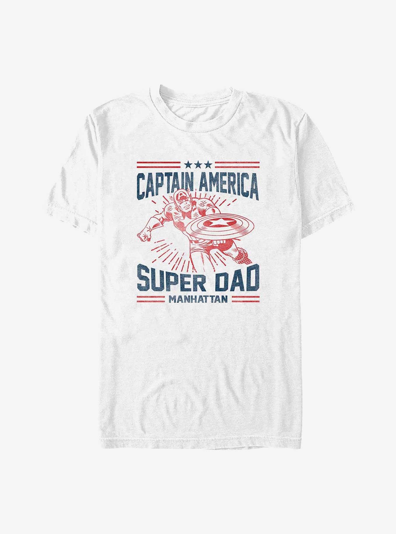 Marvel Captain America Super Dad T-Shirt, WHITE, hi-res