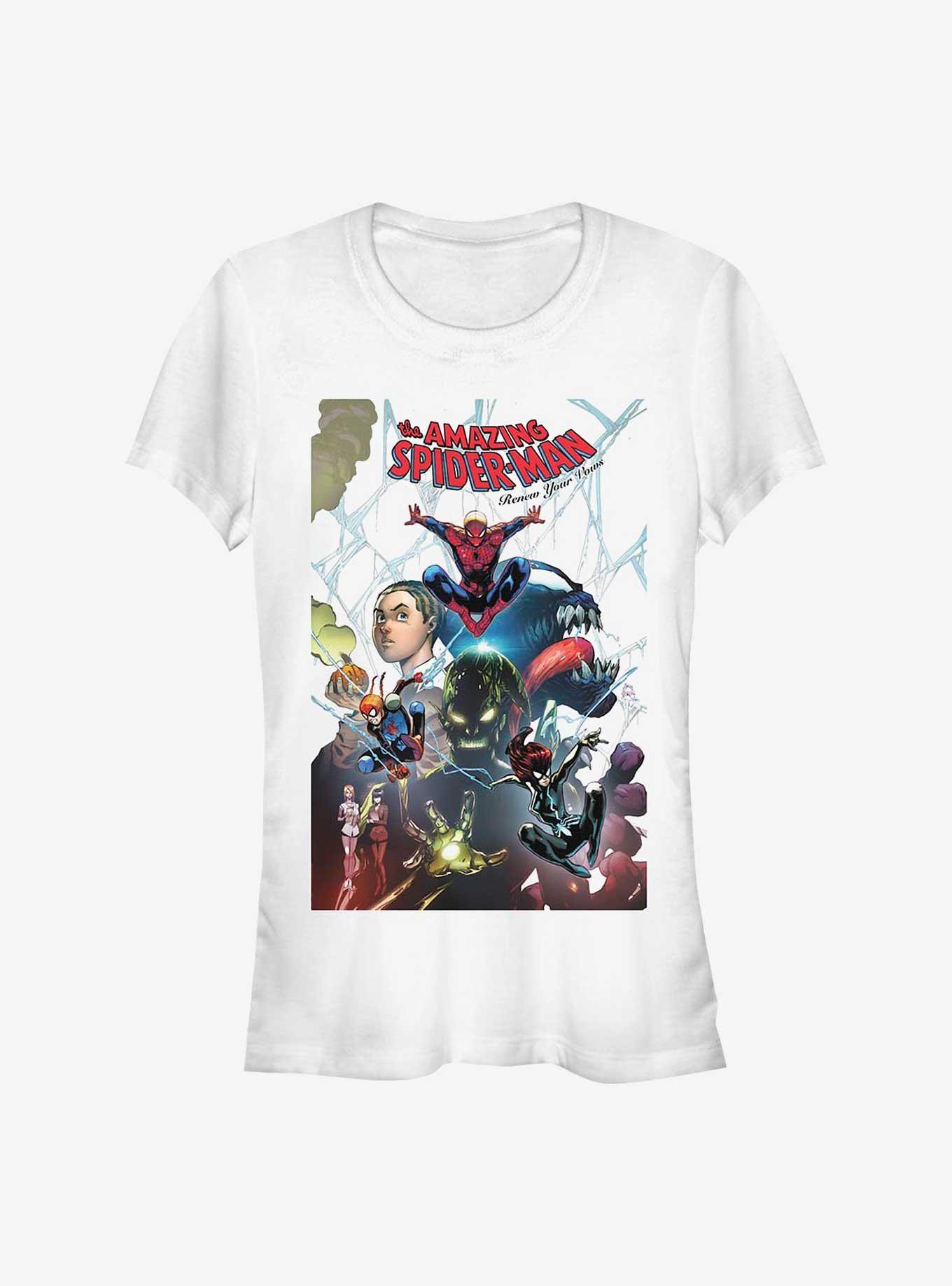 Marvel Spider-Man Renew Your Vows Girls T-Shirt, WHITE, hi-res