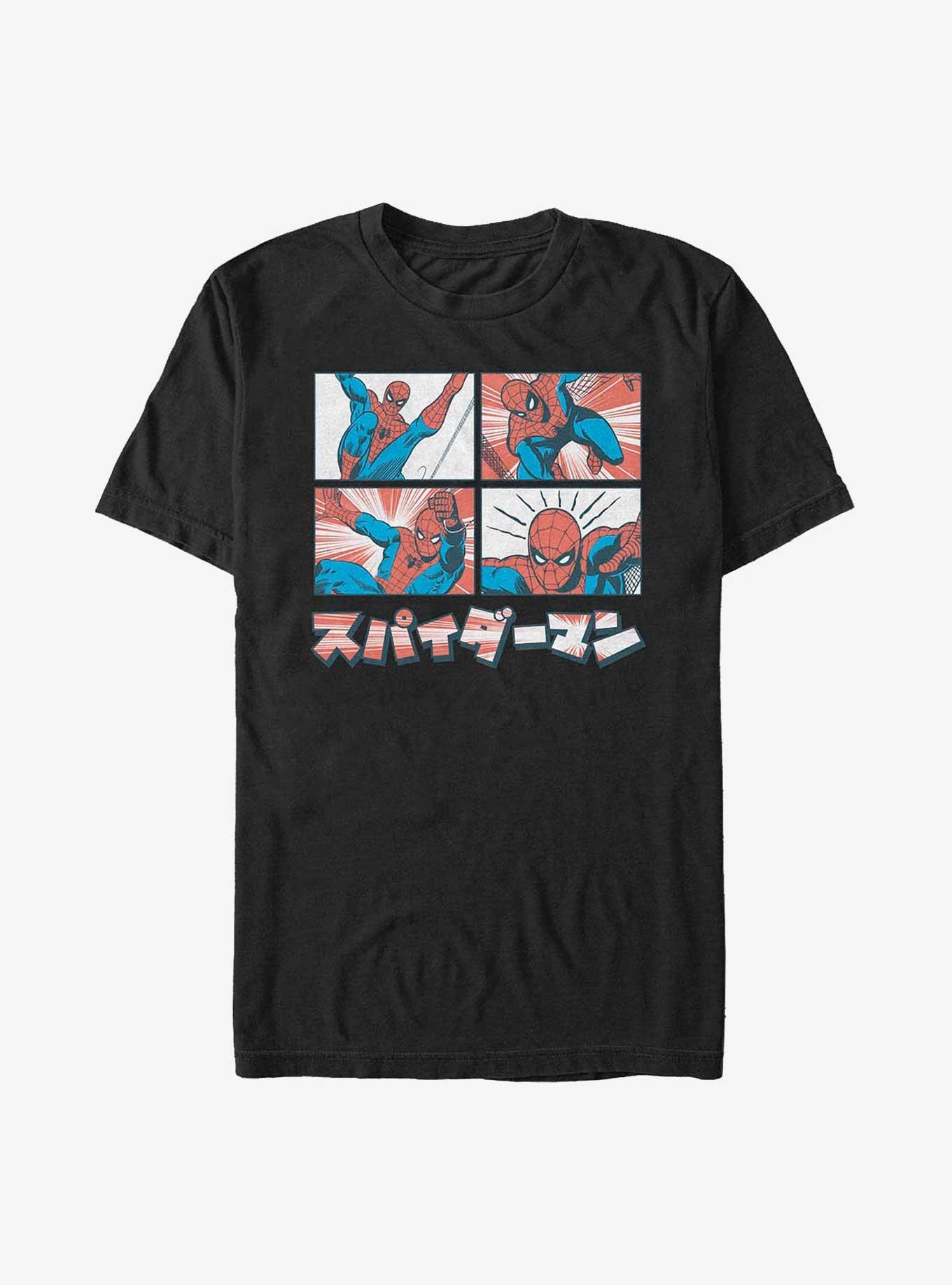 Marvel Spider-Man Kanji Comic T-Shirt, BLACK, hi-res