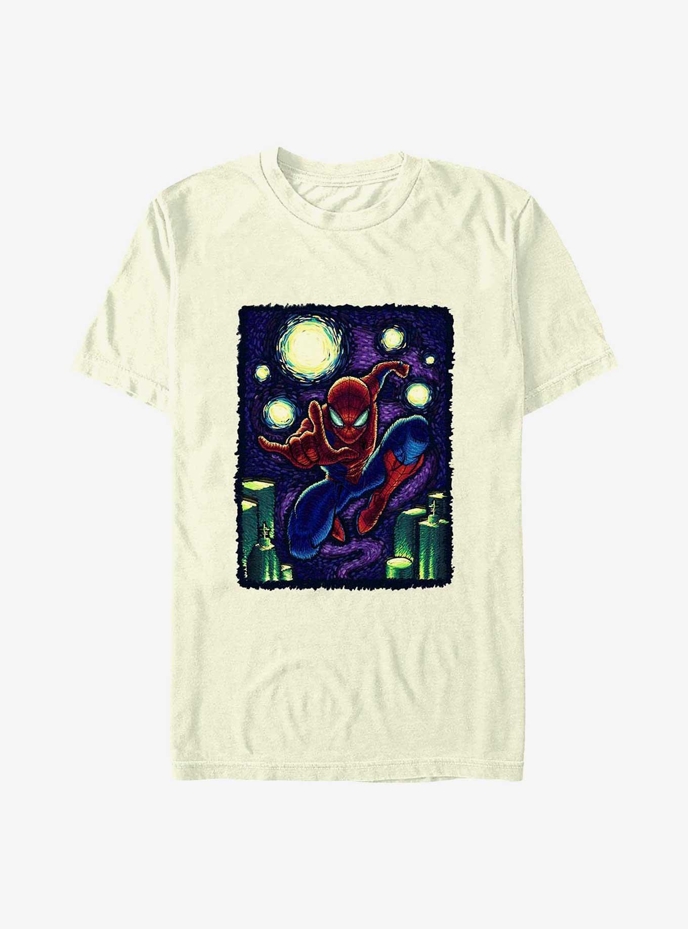 Marvel Spider-Man Starry New York T-Shirt, NATURAL, hi-res