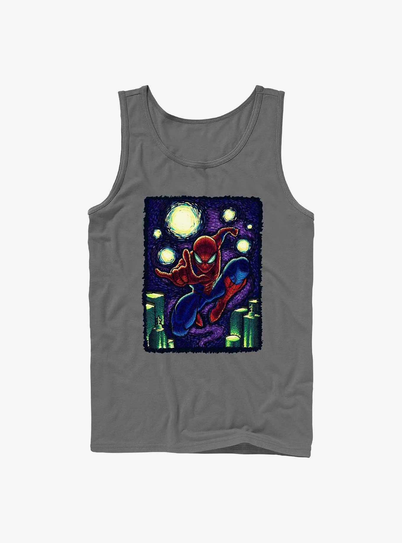 Marvel Spider-Man Starry New York Tank, CHARCOAL, hi-res