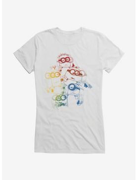 Minions Rainbow Retro 3D Art Girls T-Shirt, , hi-res