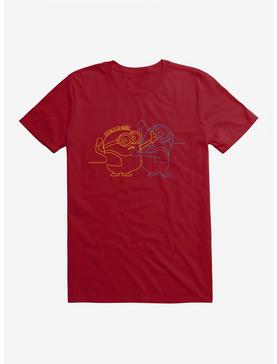 Minions Fighting Single Line Art T-Shirt, , hi-res