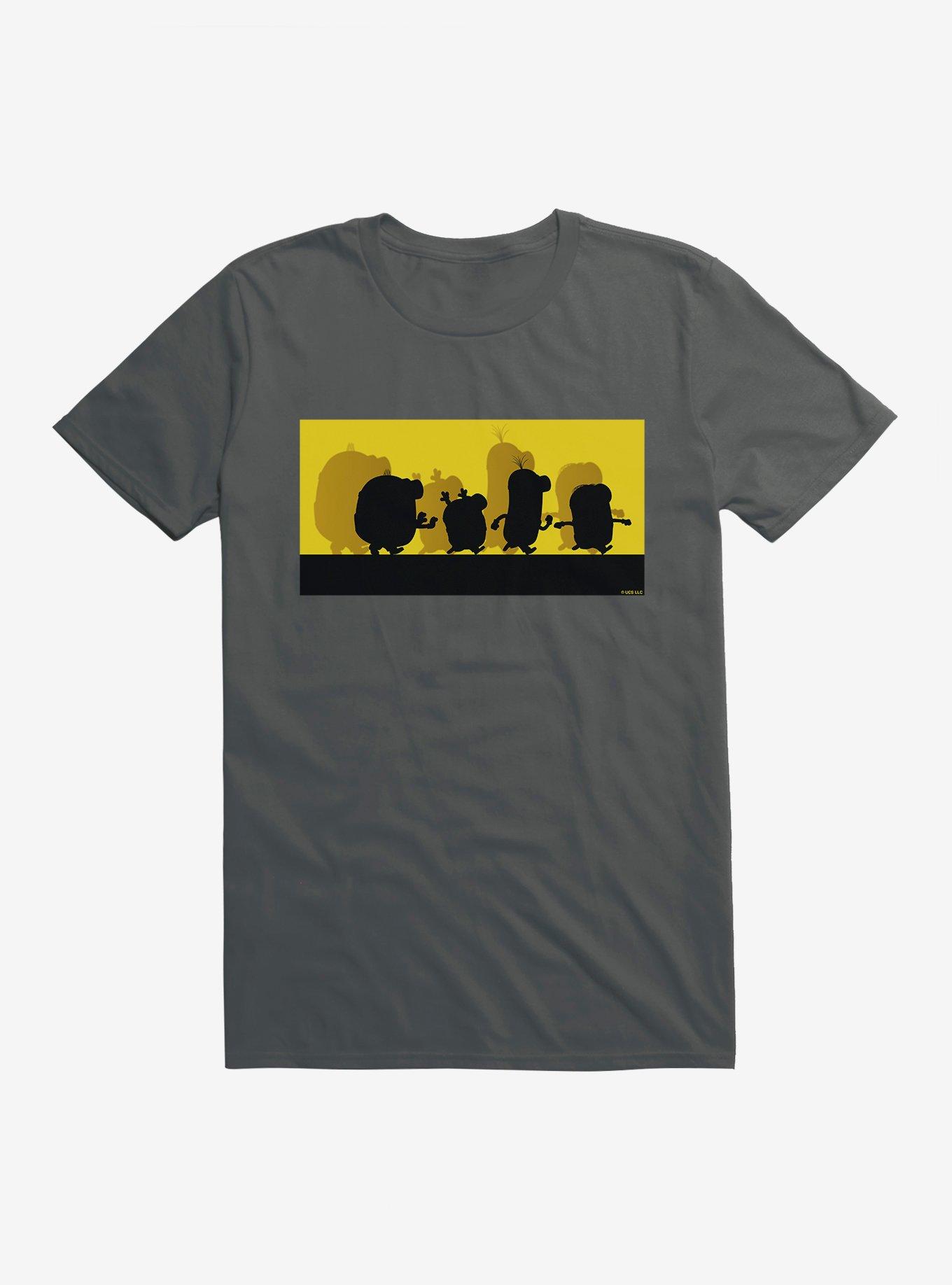 Minions Group Silhouette T-Shirt, CHARCOAL, hi-res