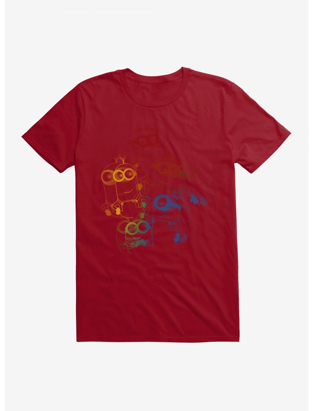 Minions Rainbow Retro 3D Art T-Shirt, , hi-res