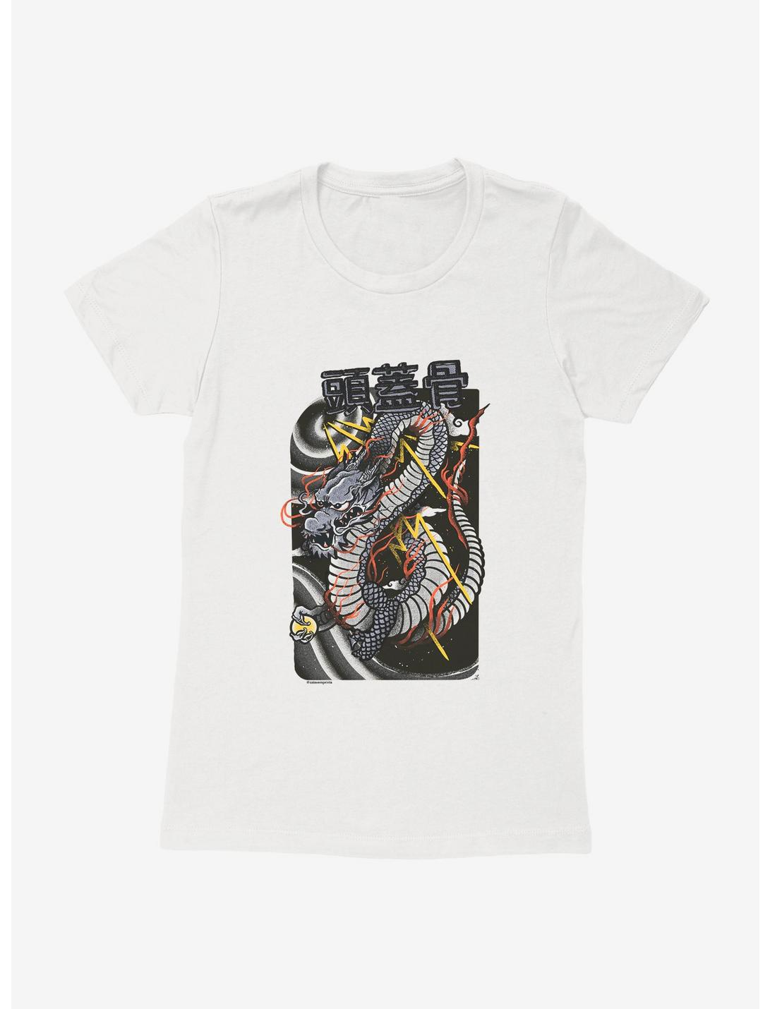BL Creators: Yiris Calavera Prints Dragon Womens T-Shirt, WHITE, hi-res