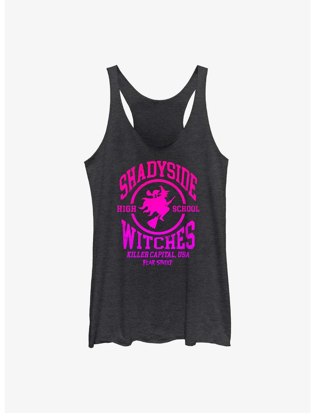 Fear Street Shadyside Witches Collegiate Womens Tank Top, BLK HTR, hi-res