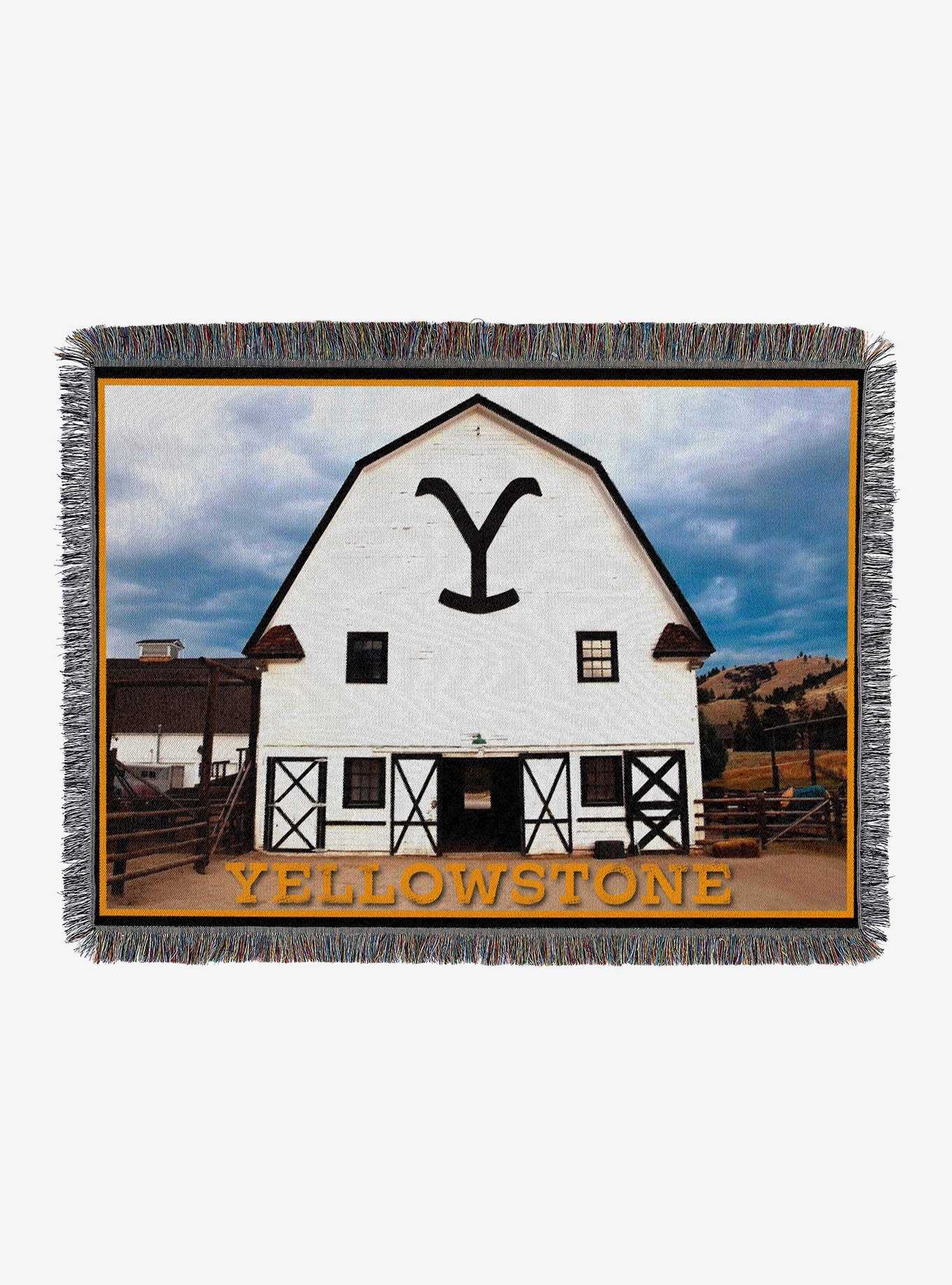 Yellowstone Dutton Barn Woven Tapestry Throw Blanket, , hi-res