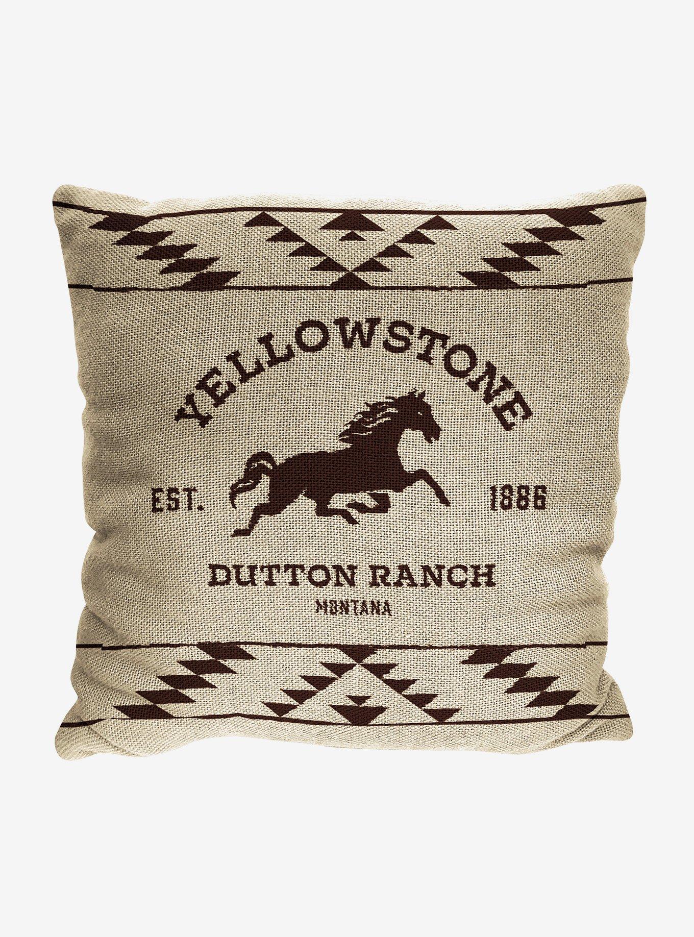 Yellowstone Dutton Ranch Woven Jacquard Pillow