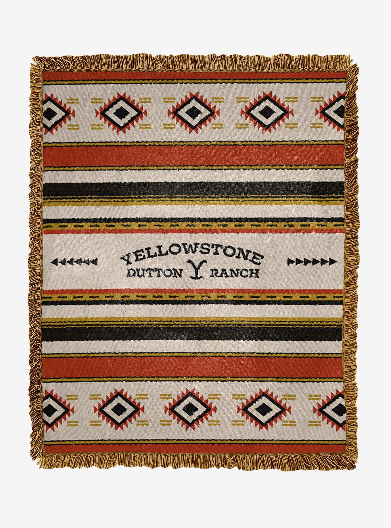 Yellowstone Montana Tribal Woven Jacquard Throw Blanket