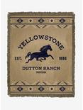 Yellowstone Dutton Ranch Woven Jacquard Throw Blanket, , hi-res
