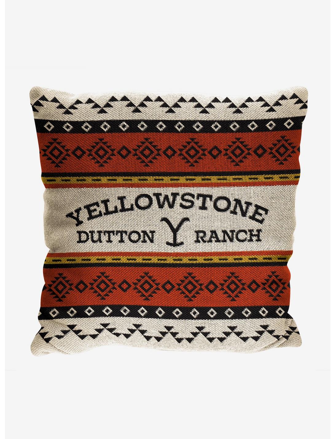Plus Size Yellowstone Montana Tribal Woven Jacquard Pillow, , hi-res