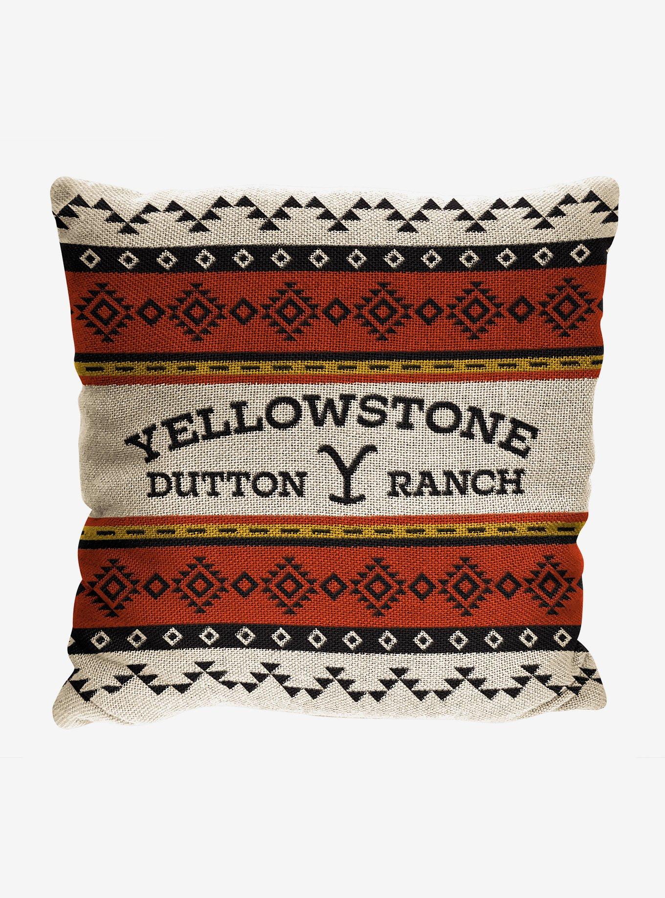 Yellowstone Montana Tribal Woven Jacquard Pillow, , hi-res