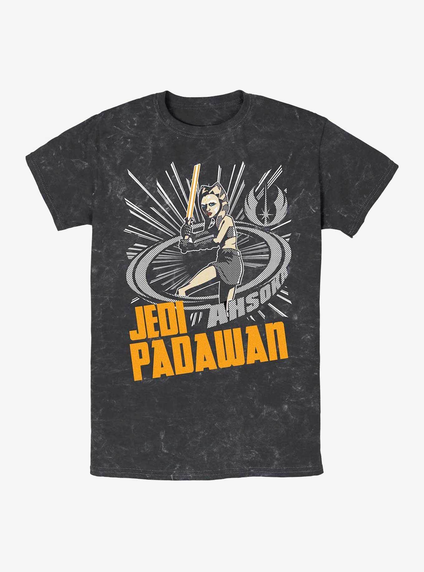 Star Wars Ahsoka Padawan Mineral Wash T-Shirt, BLACK, hi-res