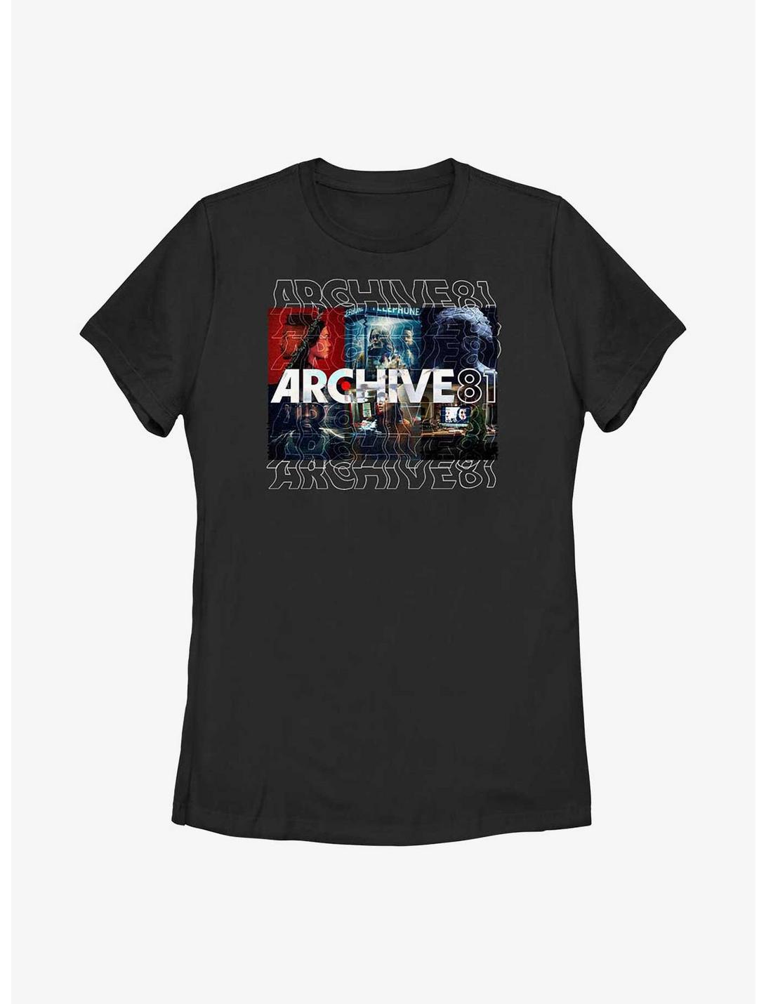 Archive 81 Stack Logo Womens T-Shirt, BLACK, hi-res