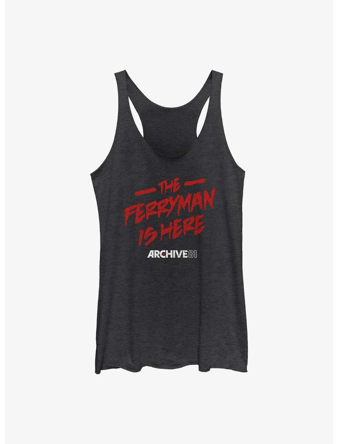 Archive 81 The Ferryman Is Here Womens Tank Top, BLK HTR, hi-res