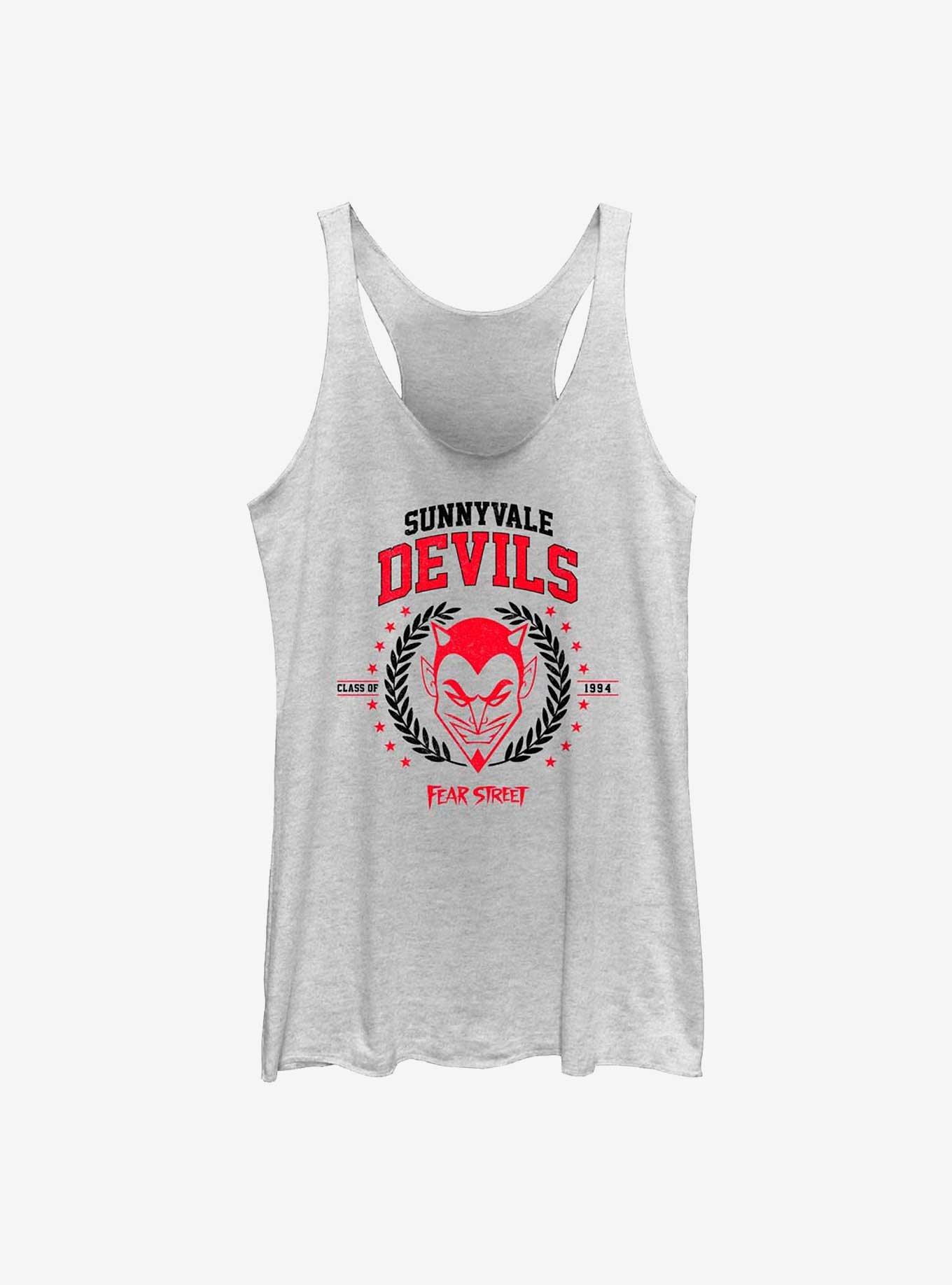Fear Street Sunnyvale Devils Girls Tank, WHITE HTR, hi-res