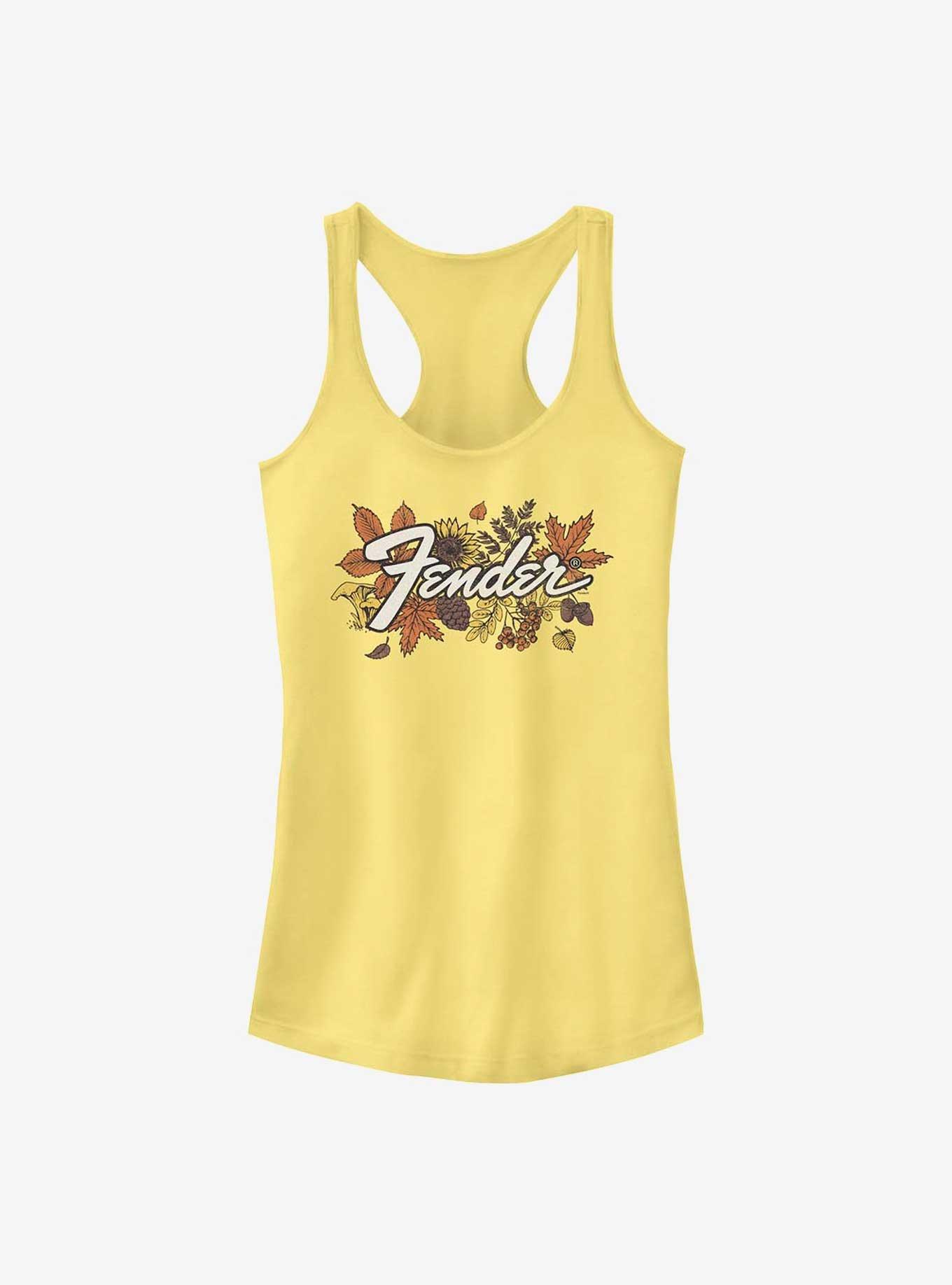 Fender Leafy Logo Girls Tank, BANANA, hi-res