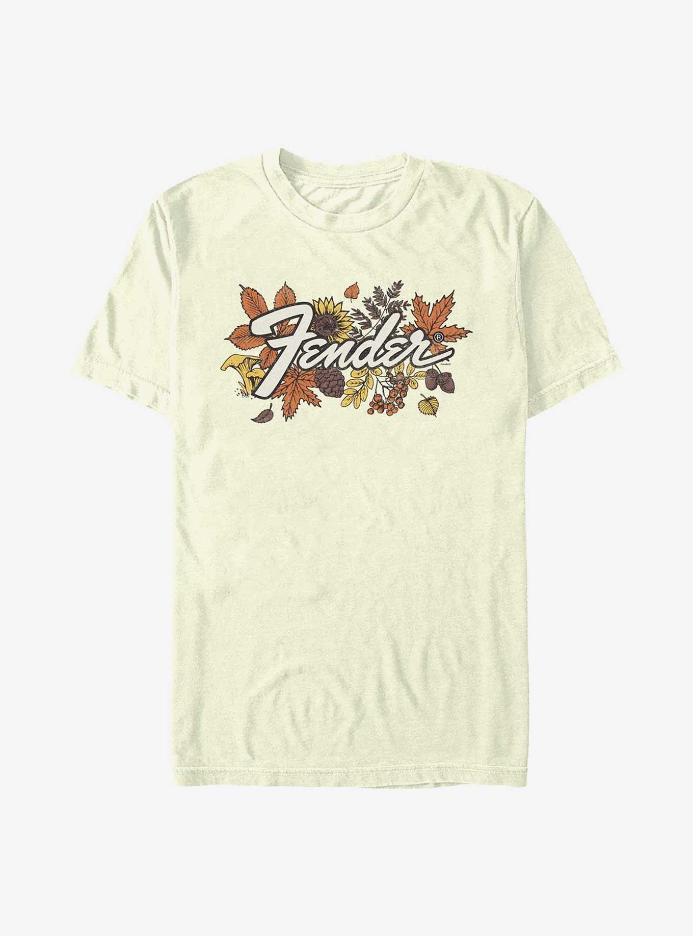 Fender Leafy Logo T-Shirt, NATURAL, hi-res