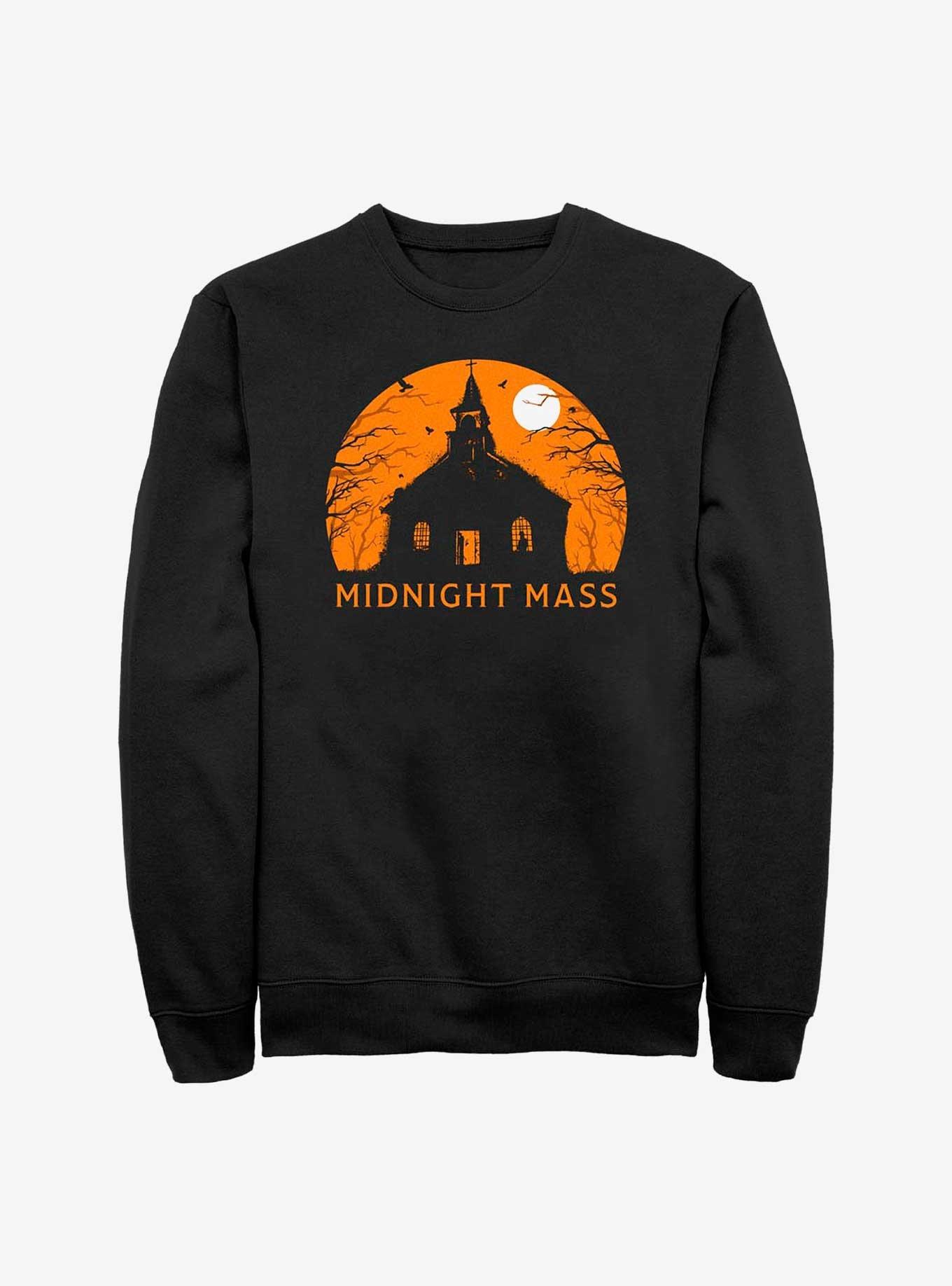Midnight Mass St. Patrick's Church Haunting Sweatshirt, BLACK, hi-res