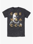 Star Wars Chewy Text Mineral Wash T-Shirt, BLACK, hi-res