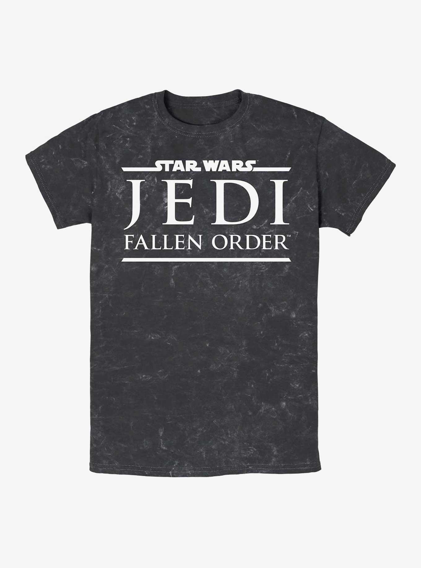 Star Wars Fallen Order Logo Mineral Wash T-Shirt, BLACK, hi-res