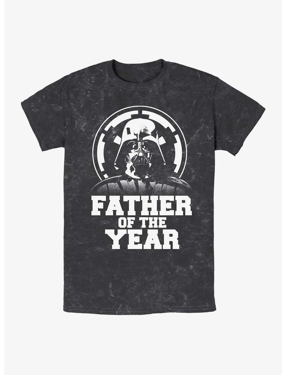 Star Wars Father Of The Year Mineral Wash T-Shirt, BLACK, hi-res