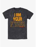 Star Wars Father Time Mineral Wash T-Shirt, BLACK, hi-res