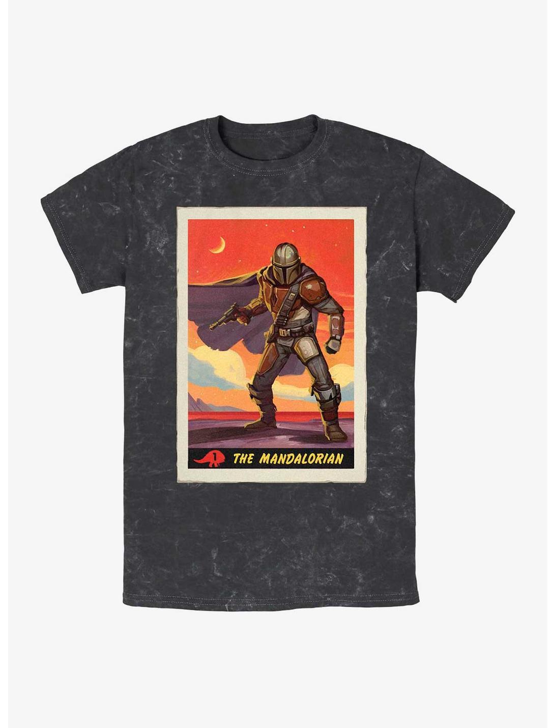 Star Wars Mandalorian Poster Mineral Wash T-Shirt, BLACK, hi-res