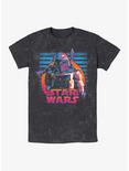 Star Wars Neon Fett Mineral Wash T-Shirt, BLACK, hi-res
