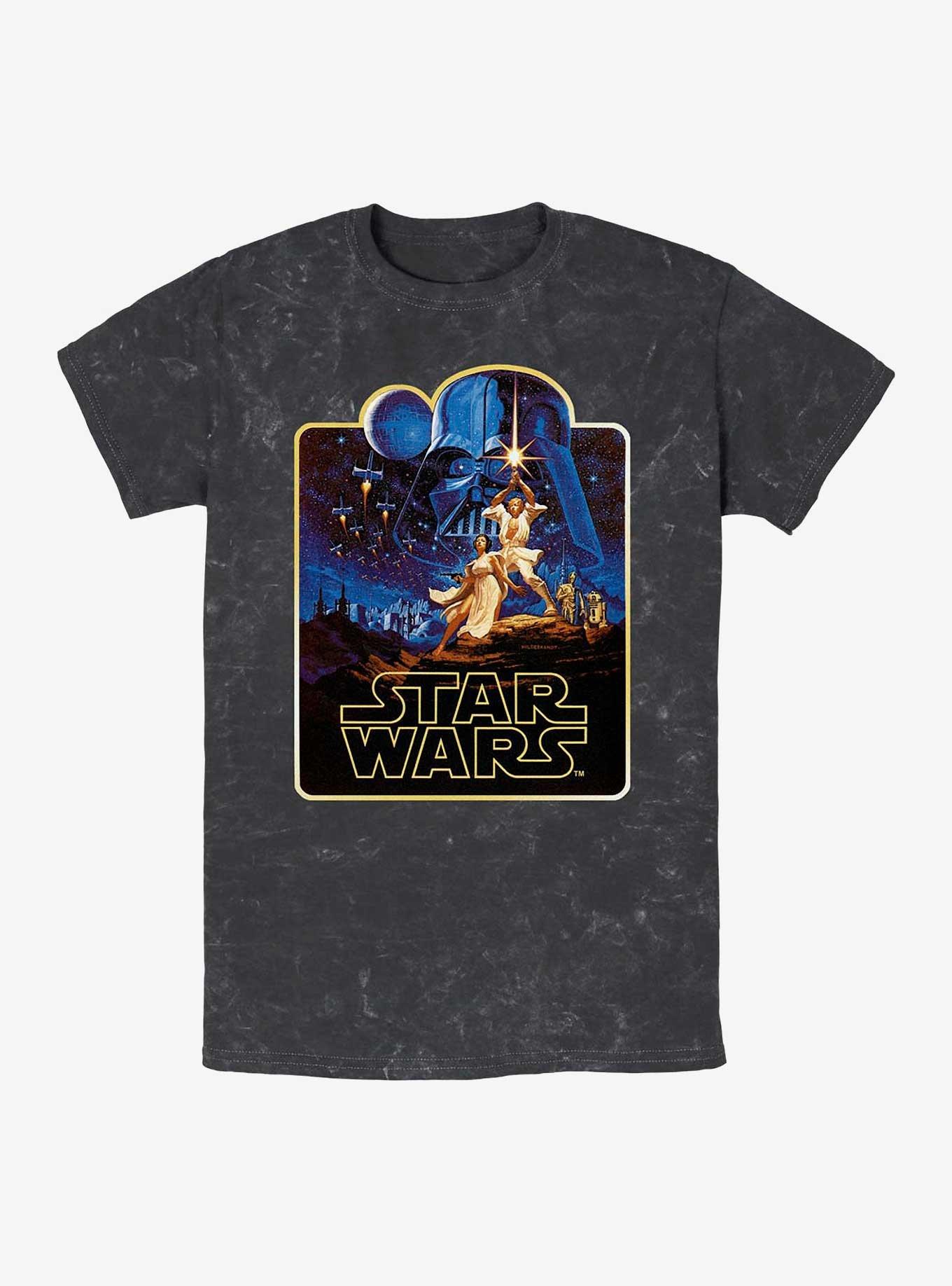 Star Wars Poster Iron Mineral Wash T-Shirt, , hi-res