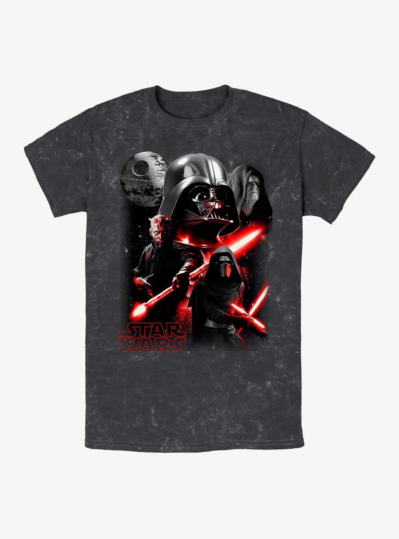 Star Wars Poster Style Mineral Wash T-Shirt, BLACK, hi-res