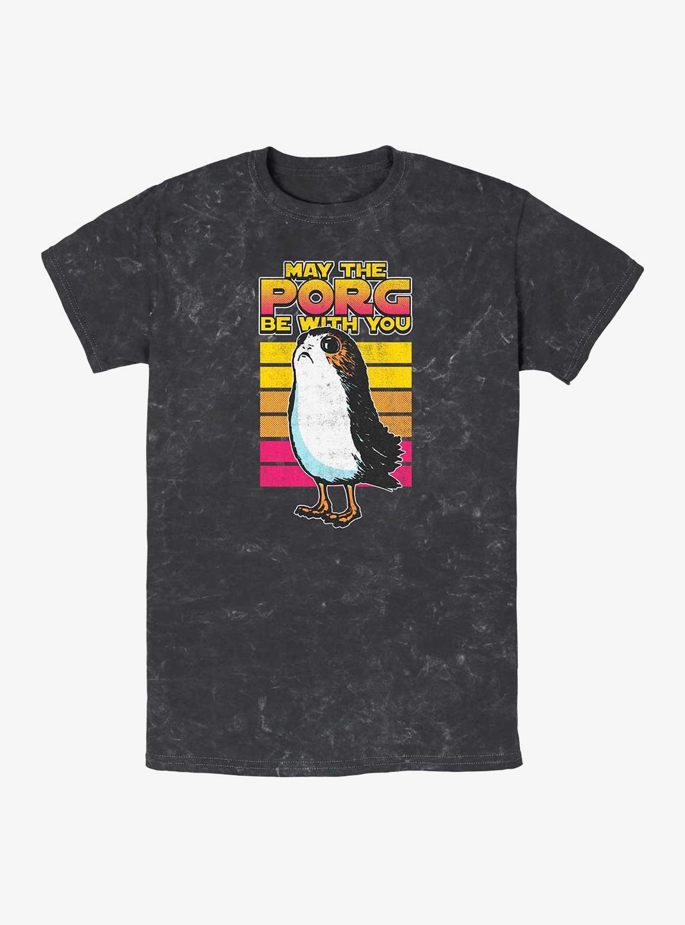 Star Wars Retro Porg Big Halftones Mineral Wash T-Shirt, , hi-res