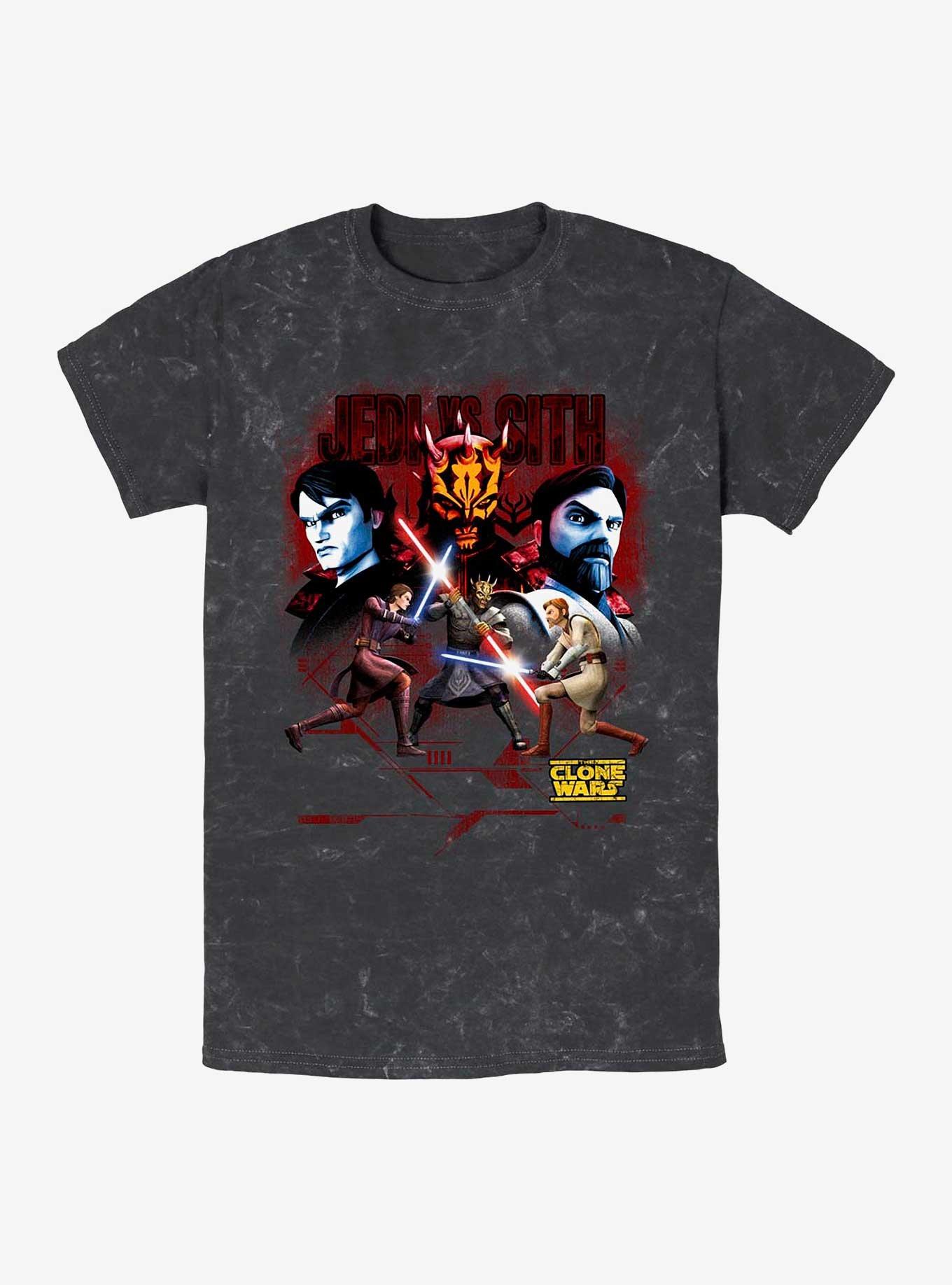 Star Wars Veruses Mode Mineral Wash T-Shirt, BLACK, hi-res
