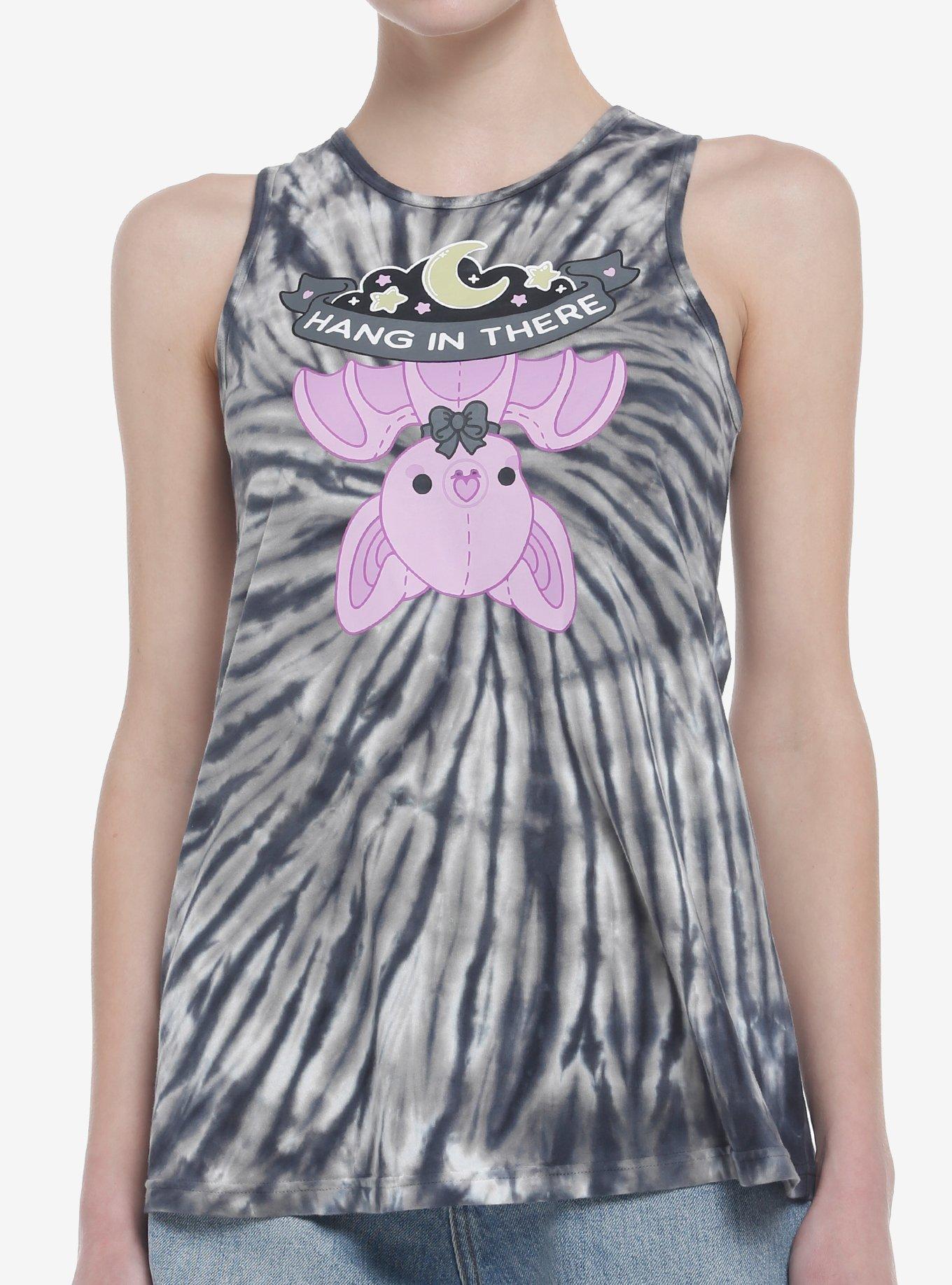Hang In There Tie-Dye Girls Tank Top By Bright Bat Design, MULTI, hi-res