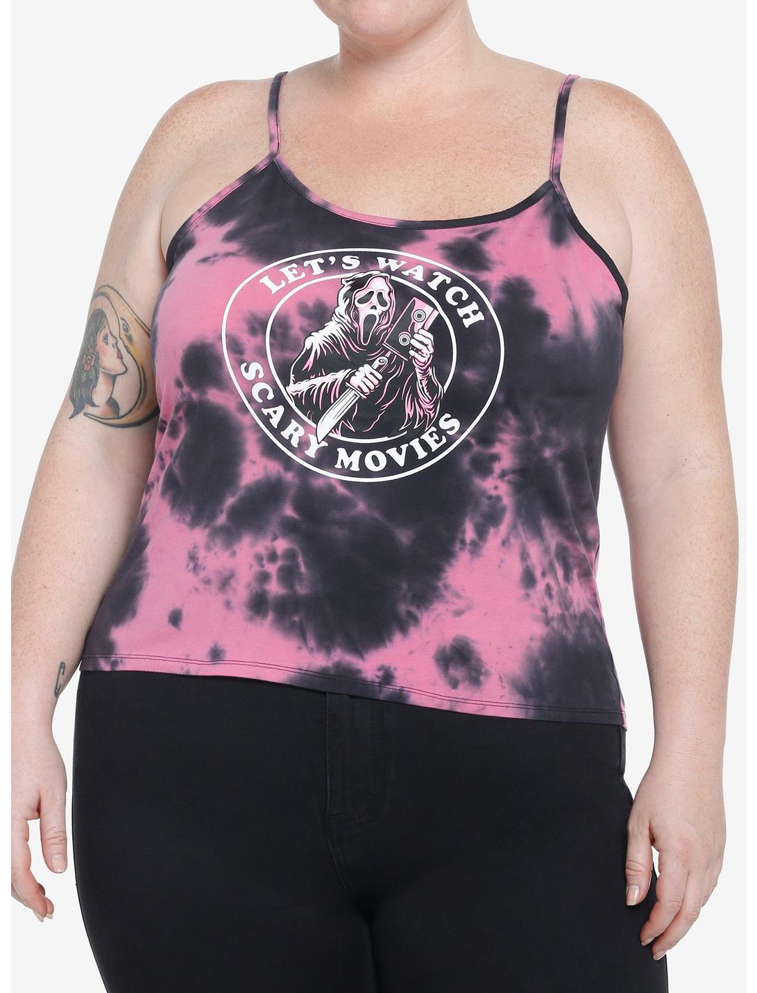 Scream Ghost Face Scary Movies Tie-Dye Girls Cami Plus Size, MULTI, hi-res