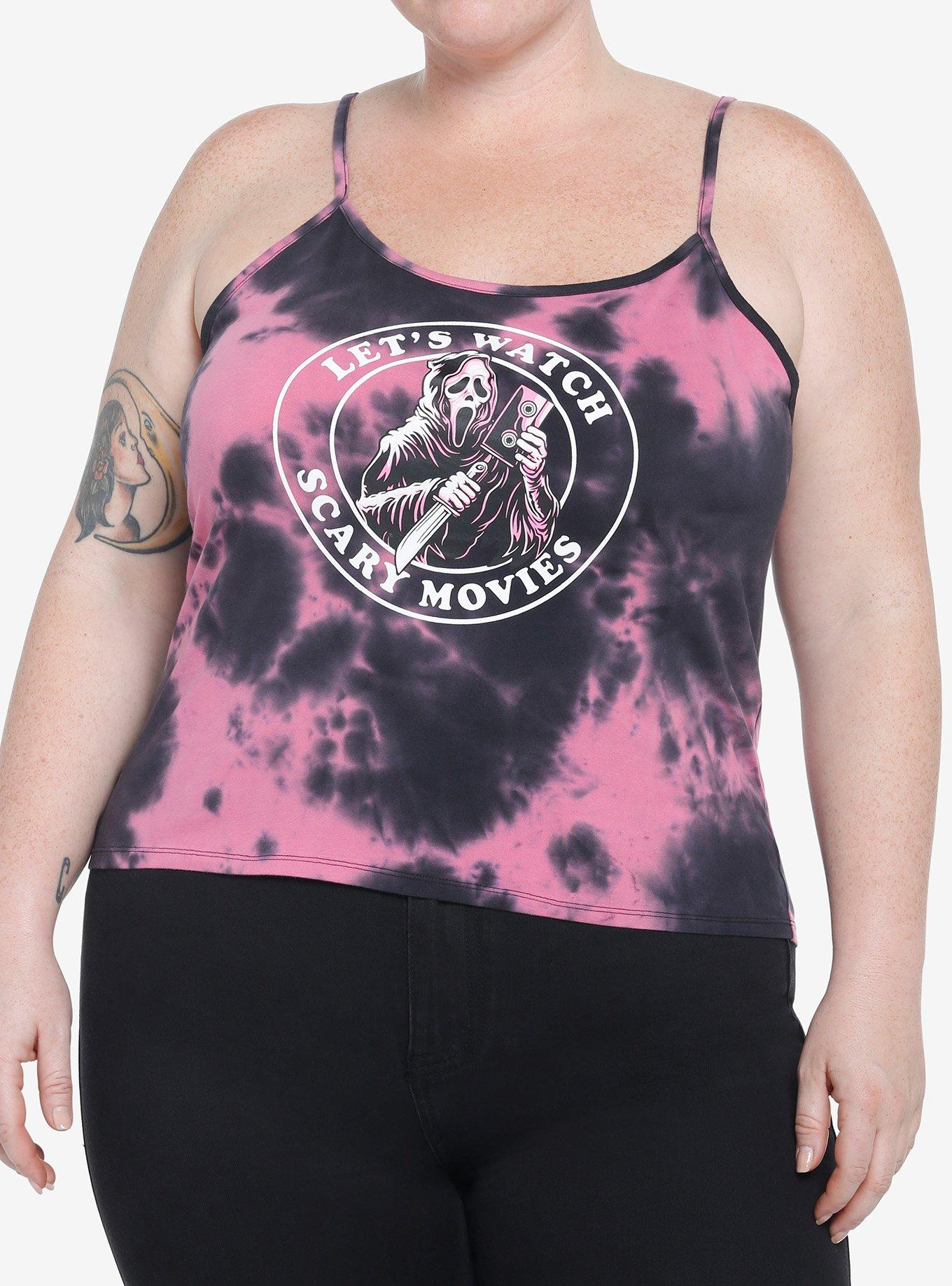 Scream Ghost Face Scary Movies Tie-Dye Girls Cami Plus Size, MULTI, hi-res