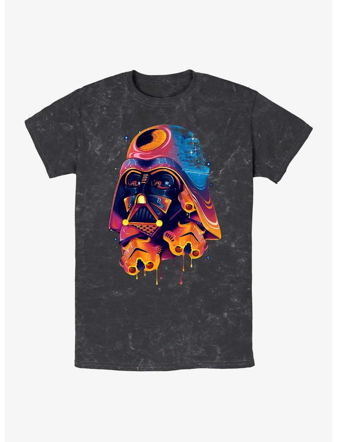 Star Wars Color Melted Vader Mineral Wash T-Shirt, BLACK, hi-res